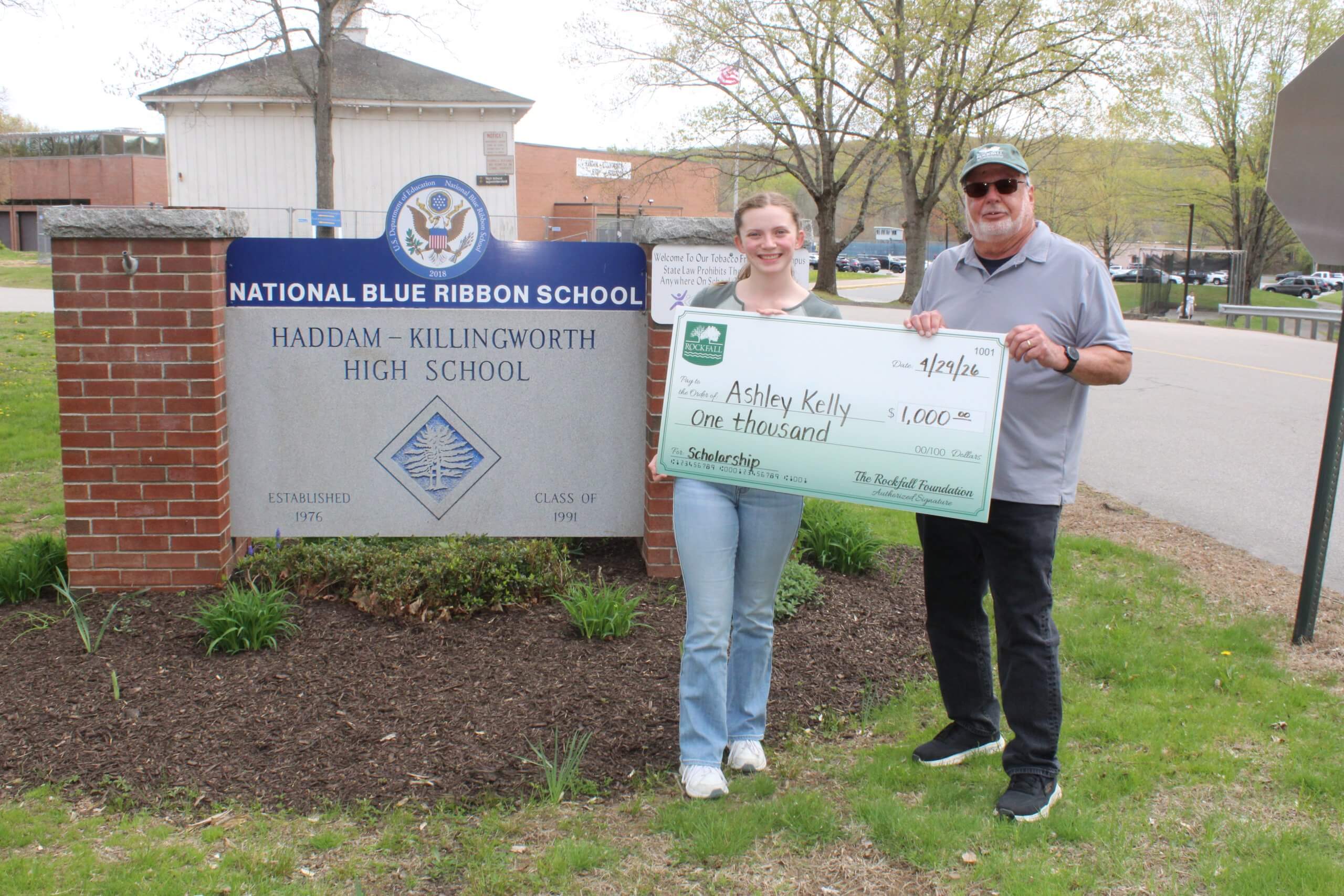 Ashley Kelly receives Rockfall Foundation Scholarship